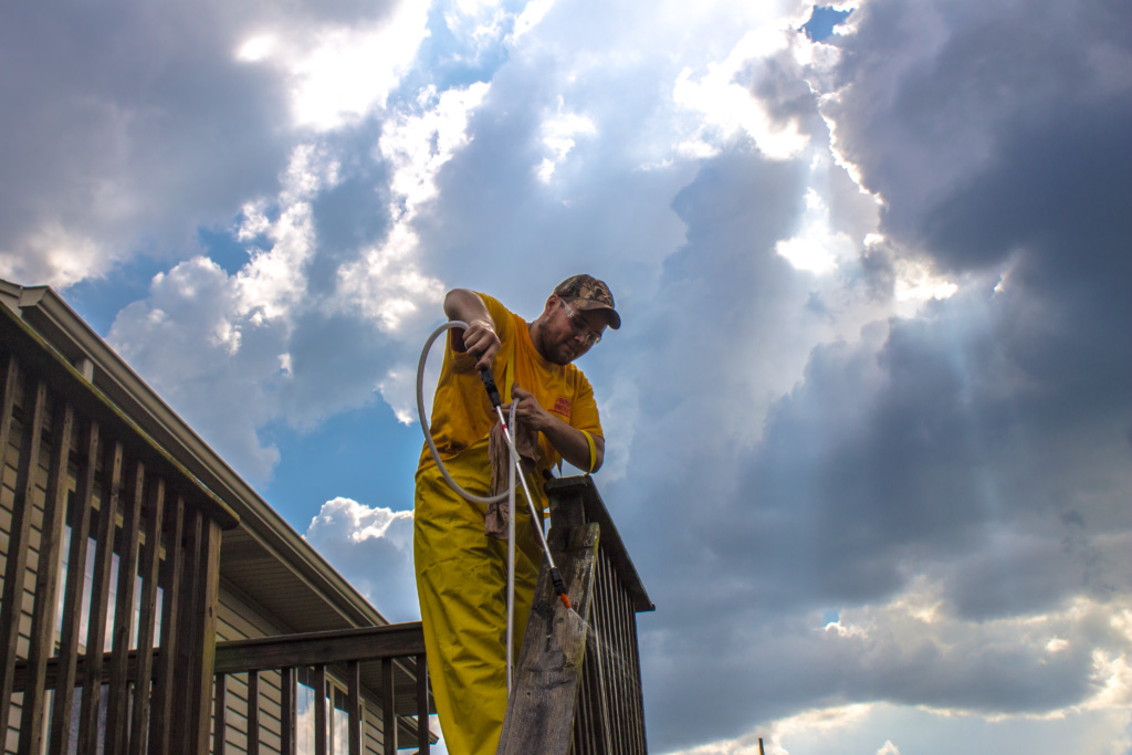 deck medic power washing wood deck